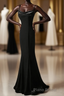 Black Straps Velvet Low Back Long Prom Dresses, Black Velvet Evening Dresses Formal Prom Dresses