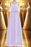 Lavender Chiffon Straps Ruffled A-Line Bridesmaid Dresses