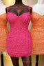 Orange Sequins Double Straps Sheath Homecoming Dresses