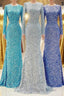 Modest Long Sleeves Sequins Mermaid Prom Dresses