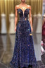 Chic Long Strapless Sparkly Tight Formal Prom Dresses Formal Party Dresses