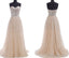Fairytale Glitter Champagne Bling Strapless Long Prom Dress