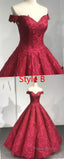 Gorgeous Pink Off The Shoulder Ball Gown Formal Prom Dresses With Appliques