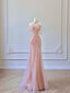 Sexy Mermaid Halter Pink Sequin Long Prom Dress Evening Dress Formal Dress