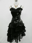 A Line Black Ruffle Short Formal Prom Dresses Homecoming Dresses