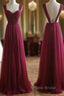 A-Line Chiffon Formal Prom Dresses Bridesmaid Dresses