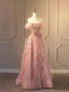 A Line Pink Long Party Dresses Glam Formal Prom Dresses Formal Gown