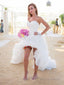 A-Line/Princess Sweetheart Asymmetrical Organza Wedding Dresses