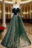 A-Line Formal Prom Dresses Glittering Dresses Wedding Guest Engagement Floor Length Sleeveless Spaghetti Strap Organza with Sequin Masquerade Dresses Dresses to impress
