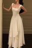 A Line Square Neck Formal Prom Dresses, Ankle Length Birthday Outfits