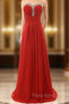 A-Line Sweetheart Neck Chiffon Floor Length Bridesmaid Dresses