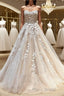 Backless Champagne Lace Wedding Dresses, Backless Champagne Lace Formal Formal Prom Evening Dresses