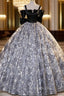 Ball Gown Black Satin Bow Quinceanera Dresses