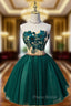 Ball Gown Green Sweetheart Tulle Lace Up Homecoming Dresses