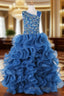 Ball Gown Organza Ruffles Girls Pageant Dresses For Weddings
