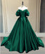 Ball Gown Princess Satin Off The Shoulder Formal Prom Dresses
