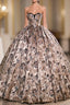 Ball Gown Print Sweetheart Quinceanera Dresses