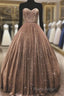 Ball Gown Sweetheart Corset Sparkle Dresses