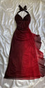 Beautiful Halter Birthday Party Dresses Red Formal Prom Dresses