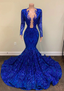 Black Girl Formal Prom Dresses Mermaid Long Formal Prom Dresses