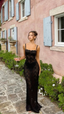 Black Lace See-Through Formal Prom Dresses Sexy Formal Evening Dresses