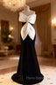 Black Mermaid Velvet One Straps Formal Prom Dresses