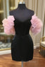 Black Off the Shoulder Velvet Tight Homecoming Dresses