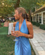 Blue Simple Formal Prom Dresses Formal Evening Gown Party Dresses Bridesmaid Dresses