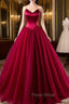 Burgundy Formal Prom Dresses Ball Gowns Formal Prom Dresses
