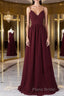 Burgundy tulle lace long Formal Prom dress burgundy lace evening dress