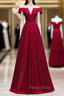 Buy Cheap Off The Shoulder Burgundy Satin Cut Out Formal Prom Dresses Under 119