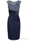 Navy Blue Mother Of The Bride Dresses, With Lace Prom Dress