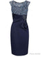 Cap Sleeves Sheath Mother Of The Bride Dresses, With Lace Sequins Homecoming Dresses