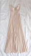 Champagne Spaghetti Straps Long Formal Prom Dresses Pleated Formal Evening Dresses