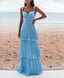 Charming Blue Formal Prom Dresses Long Formal Evening Dresses