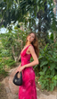Charming Deep V Neck Satin Print Floral Long Formal Evening Gown Formal Prom Dresses