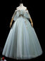 Charming Princess Light Green Tulle with Lace Flowers Formal Prom Dresses, Light Green Party Dresses