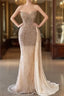 Charming Sweetheart Sleeveless Mermaid Formal Prom Dresses With Beads Long