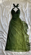 Chic A Line Long Formal Prom Dresses Chiffon Green Formal Prom Dresses Formal Evening Dresses