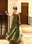 Chic Green Straps Sweetheart Long Formal Dresses, Green Formal Prom Dresses Formal Evening Dresses