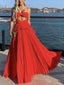 Chiffon Formal Prom Dresses Spaghetti Strap Floor Length Sleeveless Formal Evening Dresses