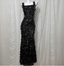 Classic Black Mermaid Square Neck Spaghetti Strap Sequin Long Formal Prom Dresses