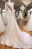 Classic High Neck Long Sleeves Mermaid Wedding Dress Ruffles With Crystals