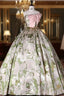 Colorful Strapless Pink Bow Quinceanera Dresses