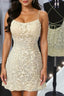 Cute Backless Yellow Lace Short Formal Prom Dress, Yellow Lace Formal Graduation Homecoming Dress