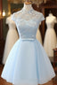 Cute Light Blue Homecoming Dresses For Sale, Lovely Tulle Formal Dresses, Party Dresses