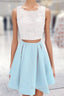 Cute Two Piece Homecoming Dresses Swing Party Dresses