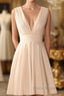 Deep V Neck Chiffon Homecoming Dresses
