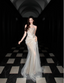 Dreamy Mermaid Strapless High-Slit Rhinestone Tulle Long Formal Prom Dresses