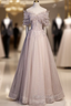 Elegance Pink Tulle Sequins Off the Shoulder Beading Formal Prom Dresses